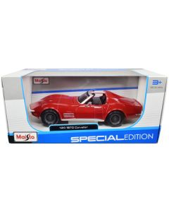 1970 Chevrolet Corvette Convertible Red 1/24 Diecast Model Car by Maisto