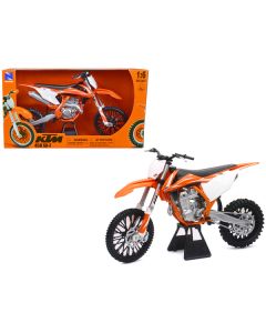 2018 KTM 450 SX-F Dirt Bike Motorcycle Orange and White 1/6 Diecast Model by New Ray