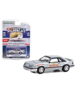 1982 Ford Mustang GT Silver Metallic "Georgia State Patrol State Trooper" "Hot Pursuit" Series 44 1/64 Diecast Model Car by Greenlight