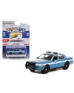 2001 Ford Crown Victoria Police Interceptor Blue Metallic "Seattle Police Seattle Washington" "Hot Pursuit" Series 44 1/64 Diecast Model Car by Greenlight