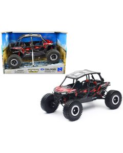 Polaris RZR XP 4 Turbo EPS Sport UTV Red Metallic with Graphics and Black Top "Xtreme Off-Road" Series 1/18 Diecast Model by New Ray