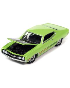 1971 Ford Torino Cobra Grabber Lime Green with Stripes "MCACN (Muscle Car and Corvette Nationals)" Limited Edition to 4140 pieces Worldwide "Muscle Cars USA" Series 1/64 Diecast Model Car by Johnny Lightning