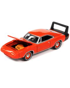 1969 Dodge Charger Daytona HEMI Orange with Black Tail Stripe "MCACN (Muscle Car and Corvette Nationals)" Limited Edition to 4332 pieces Worldwide "Muscle Cars USA" Series 1/64 Diecast Model Car by Johnny Lightning