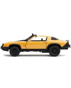 1977 Chevrolet Camaro Off-Road Version Yellow Metallic with Black Stripes "Transformers: Rise of the Beasts" (2023) Movie "Hollywood Rides" Series 1/32 Diecast Model Car by Jada