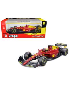 Ferrari F1-75 #16 Charles Leclerc "Giallo Modena" 2nd Place Formula One F1 Italian GP (2022) "Formula Racing" Series 1/18 Diecast Model Car by Bburago