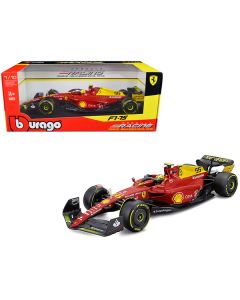 Ferrari F1-75 #55 Carlos Sainz "Giallo Modena" Formula One F1 Italian GP (2022) "Formula Racing" Series 1/18 Diecast Model Car by Bburago