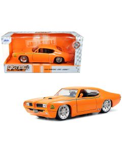 1969 Pontiac GTO Judge Pro Stock Orange 1/24 Diecast Car Model by Jada