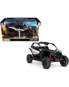 CAN-AM Maverick X3 ATV Hyper Silver and Red 1/18 Diecast Model by New Ray