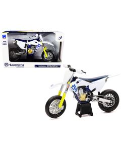 Husqvarna FS450 White and Blue 1/12 Diecast Motorcycle Model by New Ray