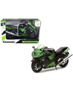 2011 Kawasaki ZX-14 Ninja Green Motorcycle Model 1/12 by New Ray