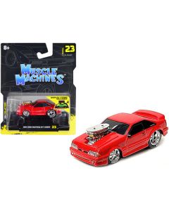 1993 Ford Mustang SVT Cobra Red 1/64 Diecast Model Car by Muscle Machines