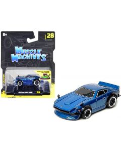 1972 Datsun 240Z Blue Metallic 1/64 Diecast Model Car by Muscle Machines