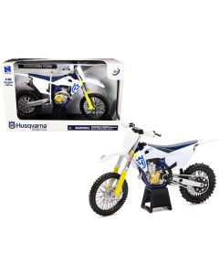 Husqvarna FC450 White and Blue 1/12 Diecast Motorcycle Model by New Ray