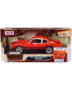 1974 Ford Maverick Grabber Orange with Black Stripes "Forgotten Classics" Series 1/24 Diecast Model Car by Motormax