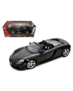 Porsche Carrera GT Convertible Black with Black Interior 1/18 Diecast Model Car by Motormax