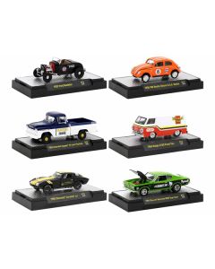 "Auto-Thentics" 6 piece Set Release 76 IN DISPLAY CASES Limited Edition 1/64 Diecast Model Cars by M2 Machines