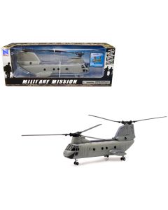 Boeing CH-46 Sea Knight Helicopter Olive Drab "United States Marines" "Military Mission" Series 1/55 Diecast Model by New Ray