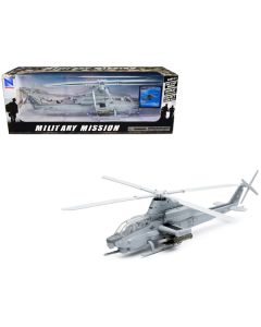 Bell AH-1Z Cobra Helicopter Gray "US Air Force" "Military Mission" Series 1/55 Diecast Model by New Ray