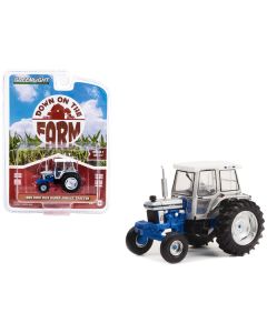 1989 Ford 7610 Silver Jubilee Tractor Silver and Blue with White Top "Down on the Farm" Series 7 1/64 Diecast Model Cars by Greenlight