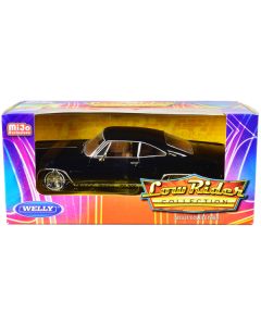 1965 Chevrolet Impala SS 396 Lowrider Black with Brown Interior "Low Rider Collection" 1/24 Diecast Model Car by Welly