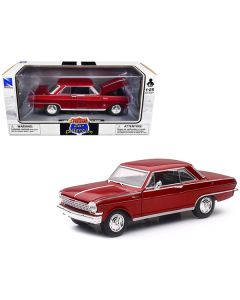 1964 Chevrolet Nova SS Burgundy "Muscle Car Collection" 1/25 Diecast Model Car by New Ray