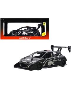 Peugeot 208 T16 Pikes Peak "Red Bull" Presentation Car Black 1/18 Model Car by Autoart