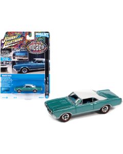 1967 Oldsmobile 442 W-30 Aquamarine Metallic with White Top "MCACN (Muscle Car and Corvette Nationals)" Limited Edition to 4164 pieces Worldwide "Muscle Cars USA" Series 1/64 Diecast Model Car by Johnny Lightning