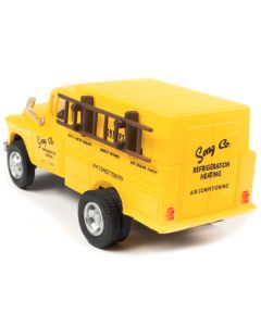 1955 Chevrolet Utility Truck Yellow "Song Co. Refrigeration and Heating" 1/87 (HO) Scale Model by Classic Metal Works