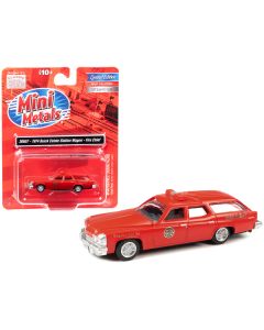 1974 Buick Estate Station Wagon Red "Fire Chief" 1/87 (HO) Scale Model by Classic Metal Works