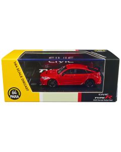 2023 Honda Civic Type R FL5 Rallye Red 1/64 Diecast Model Car by Paragon Models