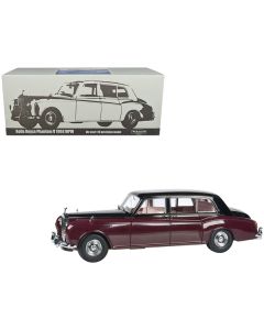 1964 Rolls Royce Phantom V Duotone Royal Garnet Red and Mason's Black 1/18 Diecast Model Car by Paragon Models