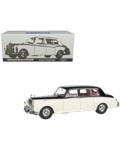 1965 Rolls Royce Phantom V Duotone Ivory White and Mason's Black 1/18 Diecast Model Car by Paragon Models