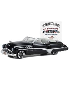 1949 Buick Roadmaster Rivera Convertible Black "Busted Knuckle Garage Car Detailing" "Busted Knuckle Garage" Series 2 1/64 Diecast Model Car by Greenlight