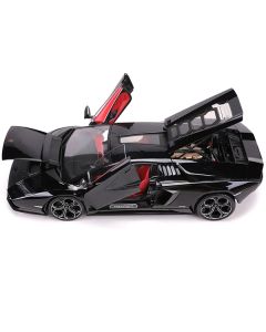 Lamborghini Countach LPI 800-4 Black with Red Interior "Special Edition" 1/18 Diecast Model Car by Maisto