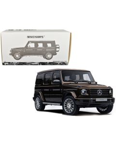 2020 Mercedes-Benz AMG G-Class Brown Metallic with Sunroof 1/18 Diecast Model Car by Minichamps