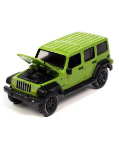 2013 Jeep Wrangler Unlimited Moab Edition Gecko Green "Sport Utility" Limited Edition 1/64 Diecast Model Car by Auto World