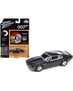 1987 Aston Martin V8 RHD (Right Hand Drive) Dark Gray Metallic (James Bond 007) "The Living Daylights" (1987) Movie "Pop Culture" 2023 Release 2 1/64 Diecast Model Car by Johnny Lightning