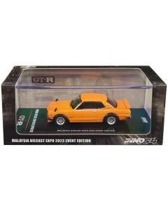 Nissan Skyline 2000 GT-R (KPGC10) RHD (Right Hand Drive) Orange "Malaysia Diecast Expo Event Edition" (2023) 1/64 Diecast Model Car by Inno Models