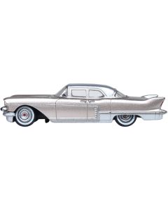 1957 Cadillac Eldorado Brougham Sandalwood Beige Metallic with Silver Top 1/87 (HO) Scale Diecast Model Car by Oxford Diecast