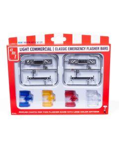 Skill 2 Model Kit Light Commercial Classic Emergency Flasher Bars Set of 10 pieces for 1/25 Scale Model by AMT