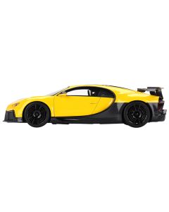 Bugatti Chiron Pur Sport Yellow and Black 1/18 Model Car by Top Speed