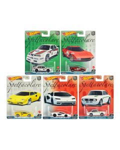 "Spettacolare" 5 piece Set "Car Culture" Series Diecast Model Cars by Hot Wheels