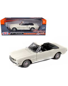 1964 1/2 Ford Mustang Convertible Cream 1/18 Diecast Car Model by Motormax