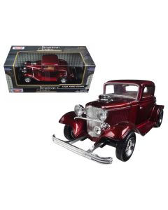 1932 Ford Coupe Burgundy 1/24 Diecast Model Car by Motormax