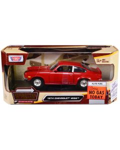 1974 Chevrolet Vega Red "Forgotten Classics" Series 1/24 Diecast Model Car by Motormax