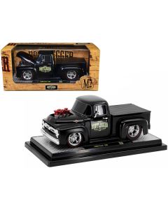 1956 Ford F-100 Pickup Truck Matt Black "Lunati Bootlegger" Limited Edition to 6550 pieces Worldwide 1/24 Diecast Model Car by M2 Machines