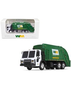 Mack LR Refuse Rear Load Garbage Truck "Waste Management" White and Green 1/87 (HO) Diecast Model by First Gear