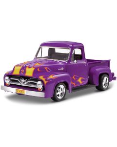 Level 4 Model Kit 1955 Ford F-100 Street Rod Pickup Truck "Classic Cruiser" 1/24 Scale Model by Revell