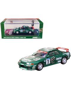 Nissan Skyline GT-R (R32) RHD (Right Hand Drive) #3 Hideo Fukuyama - Akira Iida "Castrol" "Super Taikyu N1 Series" Tsukuba 12 Hours (1992) 1/64 Diecast Model Car by Inno Models