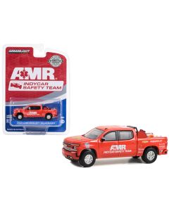 2021 Chevrolet Silverado Pickup Truck Red "2021 NTT IndyCar Series AMR IndyCar Safety Team" with Safety Equipment in Truck Bed "Hobby Exclusive" Series 1/64 Diecast Model by Greenlight